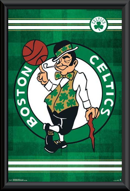 Boston Celtics Logo Framed Poster :: NBA :: Basketball :: Sports ...